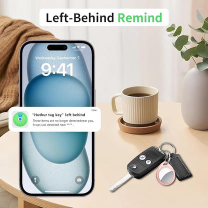 Air Tracker Tags-3 Pack Pink, 5.3 Bluetooth Tracker Work with Apple Find My (iOS Only), 100dB Sound, Smart Tag with Keychain/Lanyard, Item Finder for Luggage/Key/Suitcase, Replaceable Battery.
