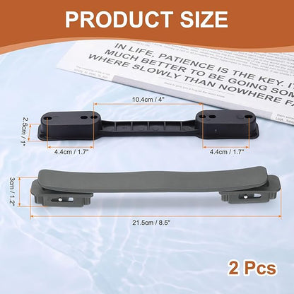 uxcell 2 Pcs Luggage Handle Replacement 8.5 Inch Suitcase Handle Carry Strap Plastic Pull Handle Grip Luggage Replacement Parts with Screws for Suitcase Box Luggage Case, Dark Grey