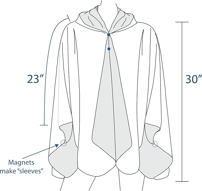 RainCaper Franz Marc Stables Womens Rain Cape Poncho with Hood Reversible