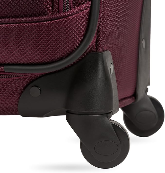 SwissGear Sion 3-Piece Set, Softside Expandable Luggage – 21 Inch Carry-On & 25 & 29 Inch Checked Suitcases with 360 Degree Wheels & Retractable Handles – Merlot