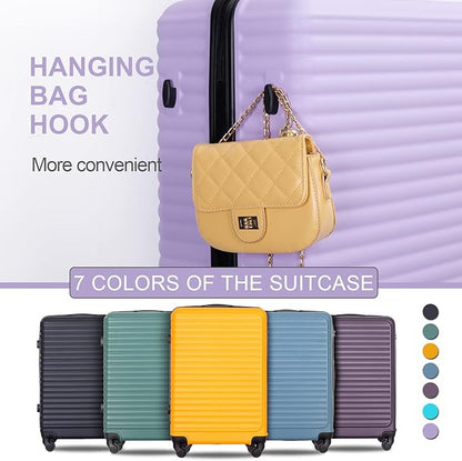 Travelhouse Luggage Sets, Expandable Hardside Suitcases 24in/28in, Carry on 20in,3 Piece Set Travel Luggages Clearance with Double Spinner Wheels TSA Lock Lightweight