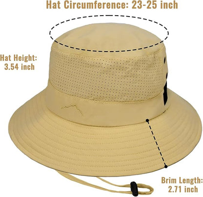 Sun Bucket Hat for Men Women Fishing Beach Safari Hats for Golf Hiking Hunting Outdoor UPF 50+
