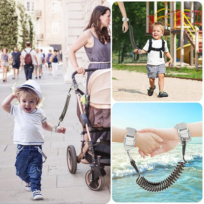 Accmor Toddler Harness Backpack Leash + Black Anti Lost Wrist Link, Cute Dinosaur Kids Backpack with Wristband Tether Strap, Mini Child Backpack Protection Leashes for Boys Girls Aged 1-3 Years