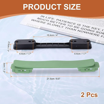 uxcell 2 Pcs Luggage Handle Replacement 8.5 Inch Suitcase Handle Carry Strap Plastic Pull Handle Grip Luggage Replacement Parts with Screws for Suitcase Box Luggage Case, Avocado Green