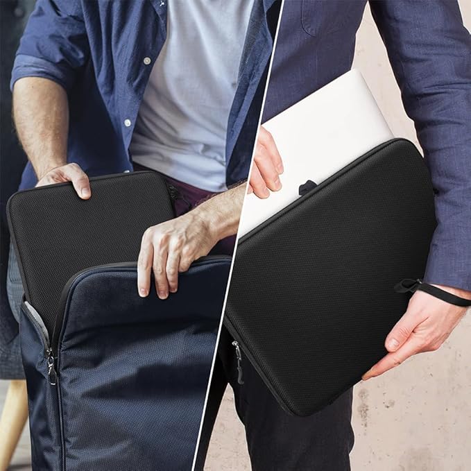 FINPAC Hard Laptop Sleeve Case for 15.3 inch MacBook Air M4 A3241 M3A 3114 M2 A2941 2025 2024, 16.2 inch MacBook Pro M4/M3/M2/M1 Pro/Max, Waterproof Case for Surface Laptop/Book, Black