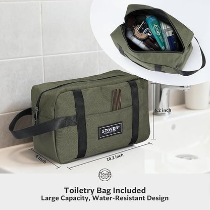 STOVER 100L U-Zip Rolling Duffel Bag with Wheels, X-Large Durable Travel Duffle + Toiletry Bag, Heavy Duty, Lay-Flat Opening, Packable w/Shoulder Straps- Use as Luggage or Backpack, Men/Women (Green)