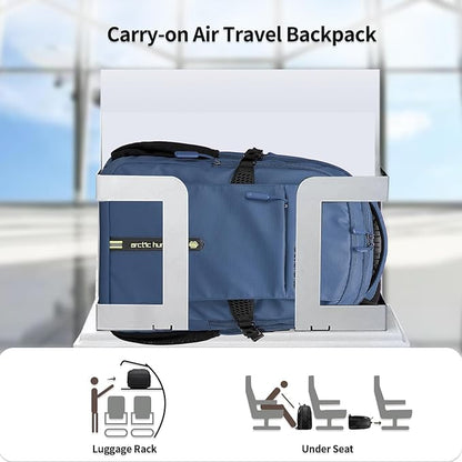 ARCTIC HUNTER AH Blue Business Laptop Backpack for Men Women, 30L Anti-Theft Carry on Travel Backpack Flight Approved for Airplane, Adults Back pack Bag for Work, Commuting, Weekend Casual Daypack