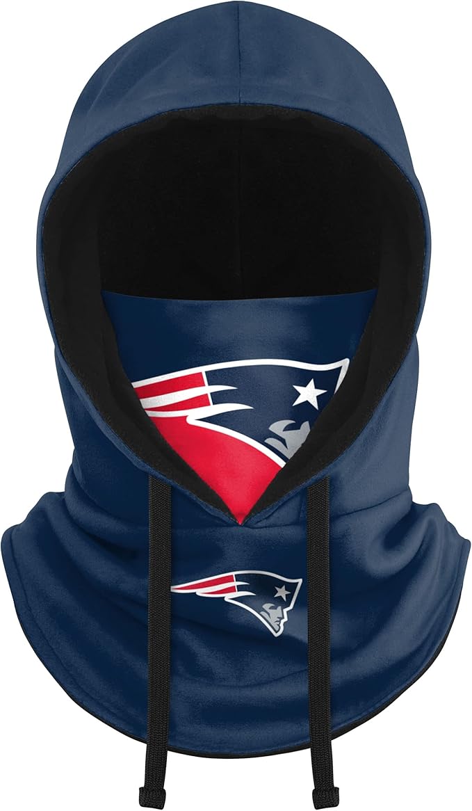 NFL Team Logo Team Color Drawstring Winter Cap Hooded Gaiter Balaclava Face Cover