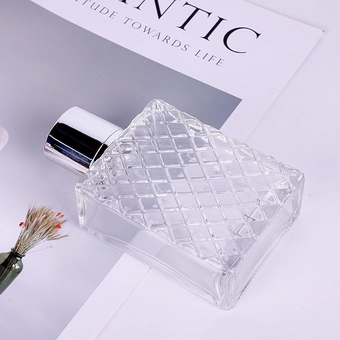 100ml/3.4oz Glass Perfume Atomizer Bottles, 2pcs Refillable Empty Perfume Bottle Atomizer, Portable Cologne Travel Perfume Atomizer