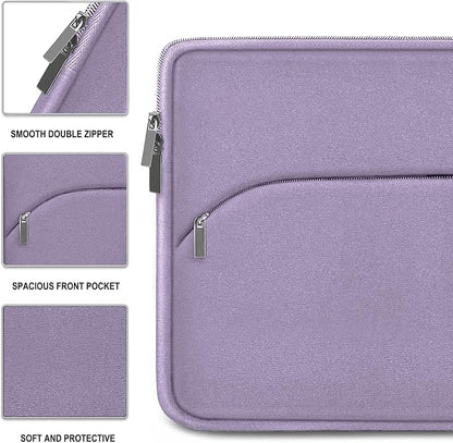 Laptop Sleeve 14 inch, Slim Portable Monitor Protective Cover with Front Pocket, Traveling Carrying Laptop Case Compatible for MacBook Air/Pro, HP, Dell, Lenovo, Acer, Lavender