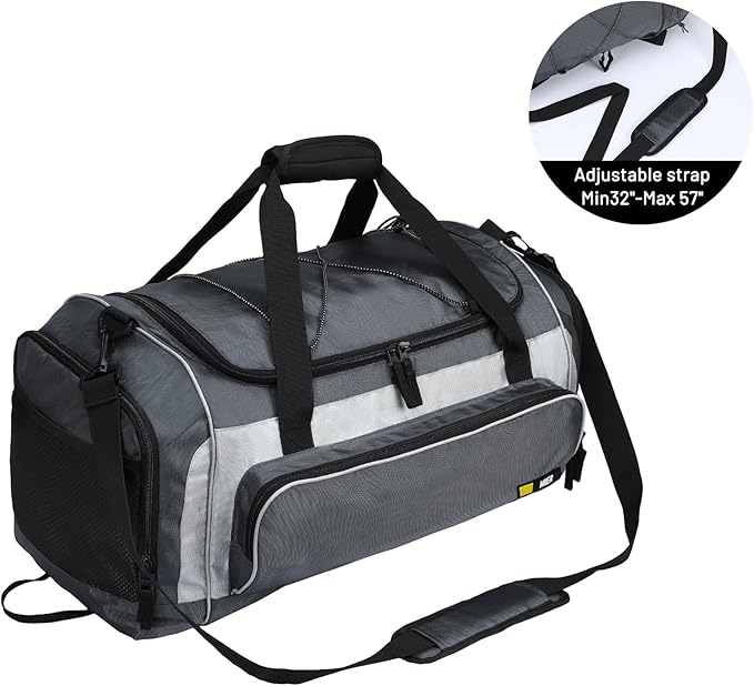 MIER Large Gym Bag for Men Sports Duffle Bag with Shoe Compartment 60L Lightweight Duffel Bags for Workout Fitness Travel
