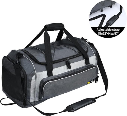 MIER Large Gym Bag for Men Sports Duffle Bag with Shoe Compartment 60L Lightweight Duffel Bags for Workout Fitness Travel