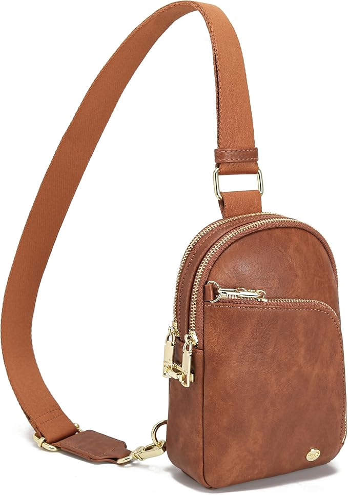 INICAT RFID Blocking Sling Bag,Anti Theft Crossbody Bags for Women,Travel Gifts Cross Body Purses Vegan Leather