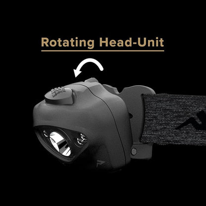 Princeton Tec Vizz Headlamp 550 Lumen Dimmable LED, IPX7 Water Resistance, Essential Outdoor Accessory for Hiking, Backpacking, Camping, Running, and Safety Preparedness, Black, New Version