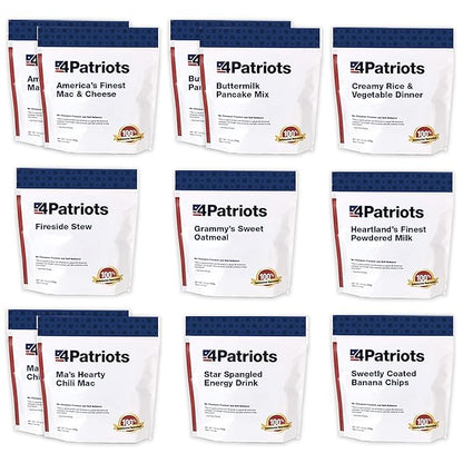 4Patriots Emergency Starter Food Kit: Emergency Food Supply Designed to Last 25 Years, 88 Servings