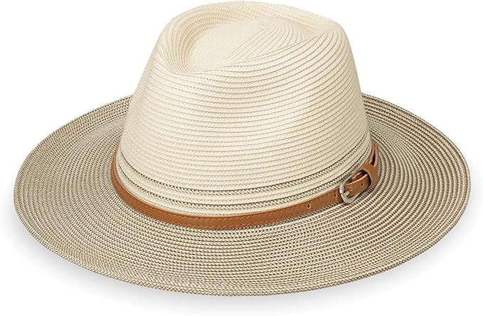 Wallaroo Women’s Kristy Fedora– UPF 50+ UV Protection | Wide Brim, Packable & Adjustable |Petite or Medium