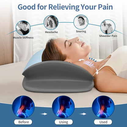 Cervical Neck Pillow - Ergonomic Memory Foam Contour Pillows for Side, Back & Stomach Sleepers, Cervical Pillow for Neck Support Sleeping with Breathable Cover