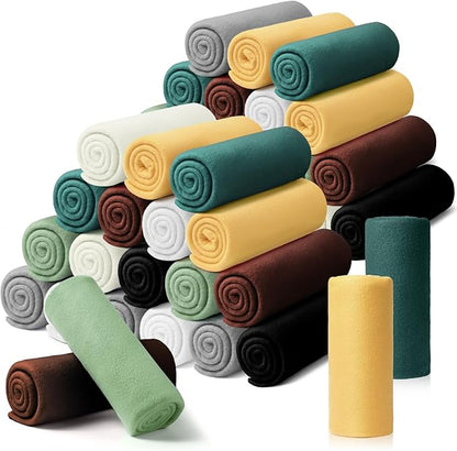 Kinlop Fleece Blanket Bulk 60 x 50 Inch Soft Lightweight Fleece Cozy Blanket Warm Throw Plush Pet Throw for Bed Couch Sofa Home Office Wedding Gifts Travel Camping(Delicate Color,40 Packs)