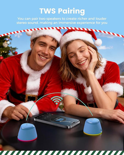 White Elephant Gifts Portable Speaker: Stocking Stuffers for Teens Adults Men Women, Loud Sound Bluetooth Speakers Phone Stand Accessories, Birthday Christmas Ideas Gift Boy Girl Trendy Stuff-Blue