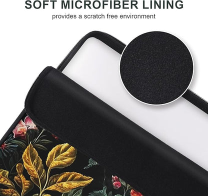 iCasso Laptop Sleeve 13 inch for MacBook Air 13-13.6 inch, Cute Laptop case for MacBook Pro 13 inch, Slim Protective Travel Carrying Case for MacBook Pro 14 inch, Chromebook, HP, Dell, Vintage Floral