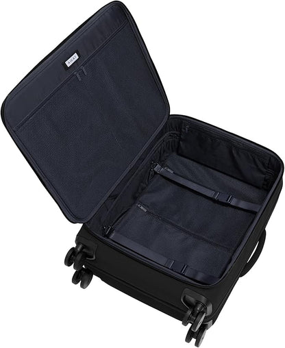 Away Softside Medium Checked Suitcase, 26 Inch Lightweight, Expandable Luggage For Men & Women, Durable Nylon Exterior, TSA Approved Lock, Ideal For Trips 1-2 Weeks, Jet Black