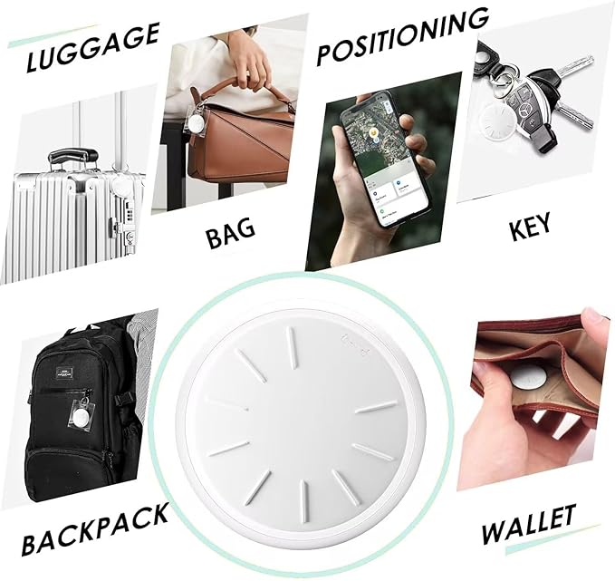 Air Tracker Tags-3 Pack, Item Tracker with Waterproof Case for Your Keys, Wallet etc, Luggage Tracker Works with Find My APP (iOS Only)