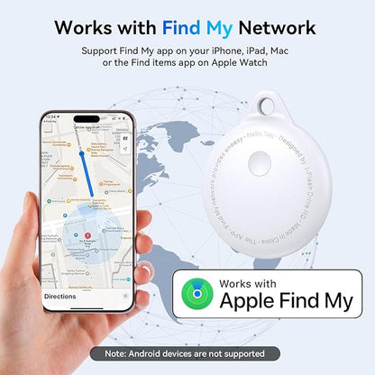 Smart Tags-4 Pack, Smart Bluetooth Tracker Work with Apple Find My, Key Finders and Find My Tracker, Game Changer Waterproof Smart Tag with Key Ring Tracker Tag for Keys/Luggage/Wallet