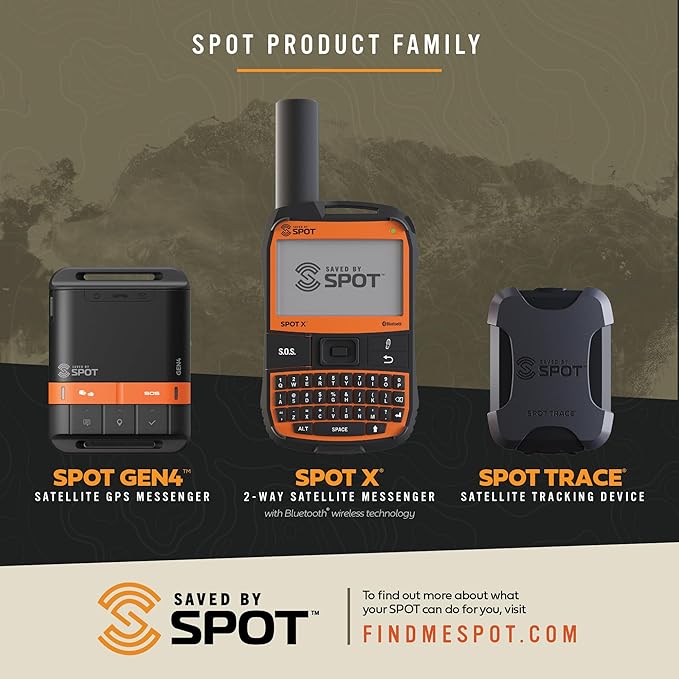 Spot X with Bluetooth 2-Way Satellite Messenger | SOS Protection | Handheld Portable 2-Way GPS Messenger for Hiking, Camping, Cars| Globalstar Satellite Network Coverage | Subscription Applicable