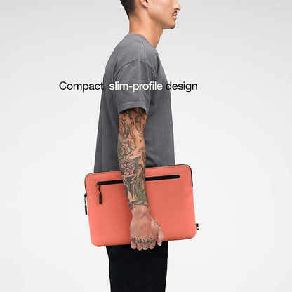 Incase Compact Laptop Sleeve with Flight Nylon MacBook/Laptop/iPad/Tablet Sleeve, and Cover, Lightweight, Weather Resistant, with Slip Pocket for Accessories (Misty Orange, 14-Inch)