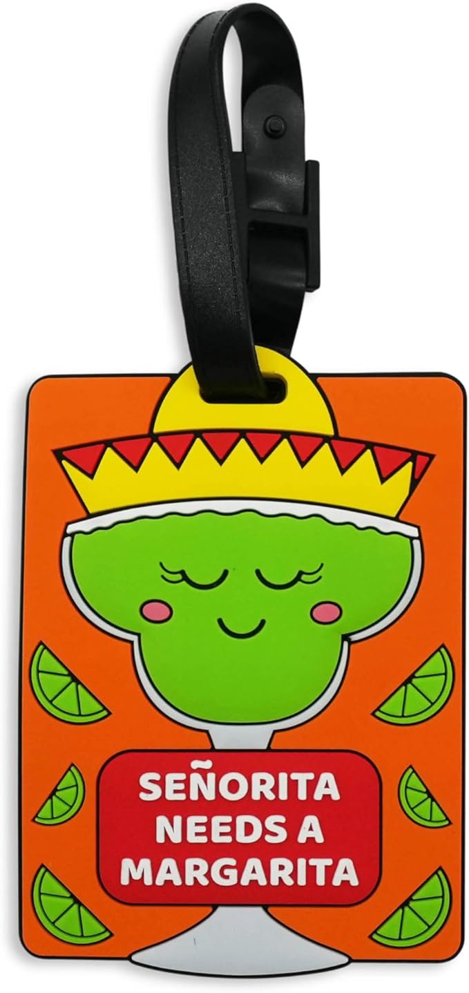 Funny Luggage Tag – Hilarious Travel ID Tag with Sarcastic Saying – Durable & Easy to Spot Suitcase Tag for Men, Women, Frequent Flyers, or Gag Gift for Travelers - Margarita