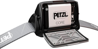 PETZL Tikka CORE Headlamp - Rechargeable, Compact 450 Lumen Light with Red Lighting, for Hiking, Climbing, and Camping - Black