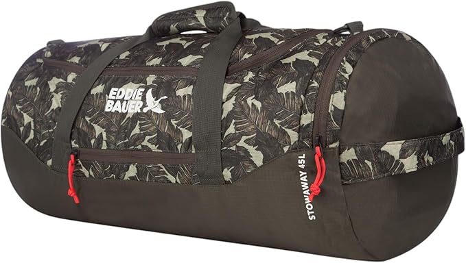 Eddie Bauer Stowaway Packable Duffel Bag | Travel | Foldable | Lightweight | Durable | Ripstop Polyester