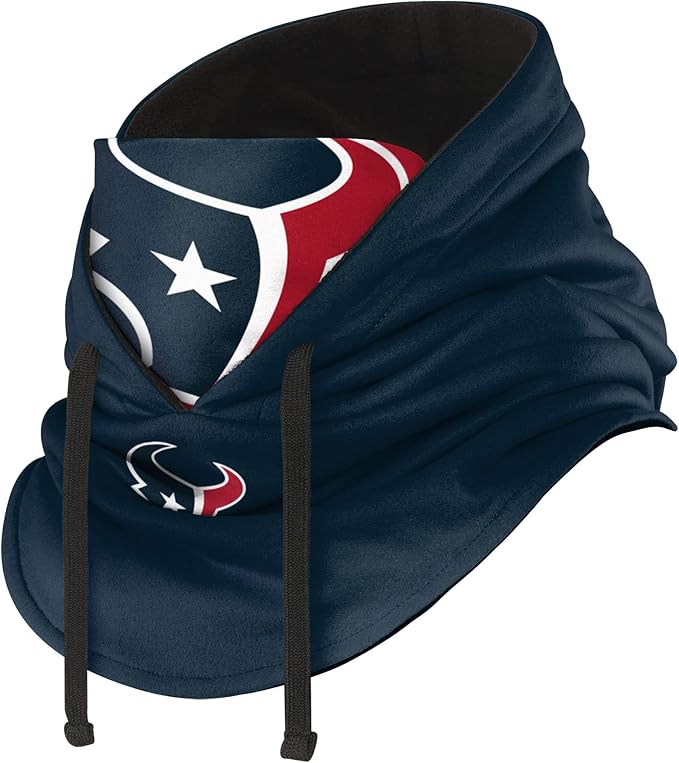 NFL Team Logo Team Color Drawstring Winter Cap Hooded Gaiter Balaclava Face Cover