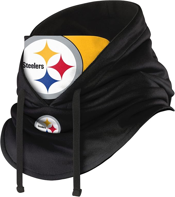 NFL Team Logo Team Color Drawstring Winter Cap Hooded Gaiter Balaclava Face Cover