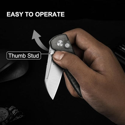 Kizer Parakeet EDC Pocket Knife, 2.46" Nitro-V Blade Folding Knife with Micarta Handle, Thumb Stud Opener Small EDC Knives for Men Women Camping Hunting V2706M1