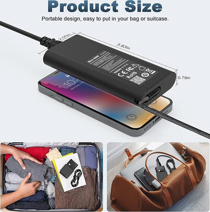 New Slim for HP 65W Laptop Charger USB C,Replacement for HP Envy X360,Spectre X360,Elitebook x360,HP Computer Chromebook,Zbook,Elite x2,ProBook,Pavilion Travel Type C Power Cord Ac Adapter