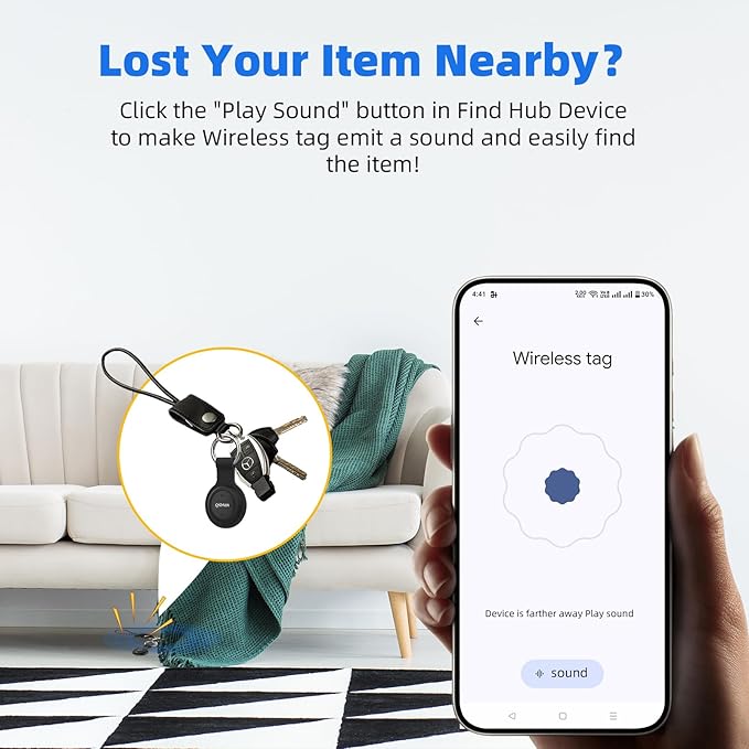 2025 Upgraded Android Tracker Tags, Official Google Certified Smart Bluetooth Tracker, Compatible with Find Hub App(Not for iOS and Huawei), Air Tag for Android, Item Locator Key Finder, Luggage Tag