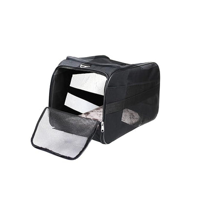 dbest products Pet Smart Cart Carrier, Large, Black, Soft Sided Collapsible Folding Travel Bag, Dog Cat Airline Approved Tote Luggage Backpack