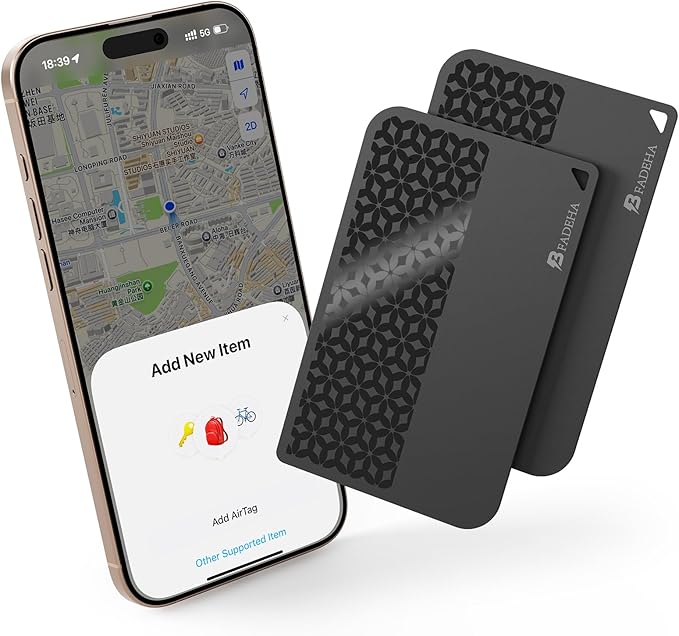 2025 [Apple MFi Certified] (iOS Only) Bluetooth Tracker Smart Card for Apple Find My iPhone Wallet GPS Tracker, 5-10 Years Staying Power, Keys Finder and Item Locator for Keys, Bags, Passport