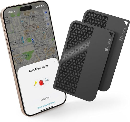 2025 [Apple MFi Certified] (iOS Only) Bluetooth Tracker Smart Card for Apple Find My iPhone Wallet GPS Tracker, 5-10 Years Staying Power, Keys Finder and Item Locator for Keys, Bags, Passport