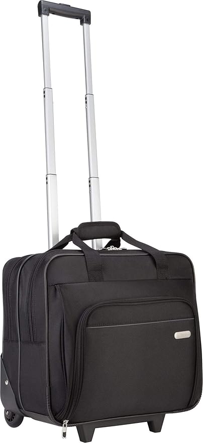 Targus 16 inch Rolling travel laptop case, Black - Travel briefcase and small rolling bag - Spacious foam padded laptop case 16" (TBR003US)