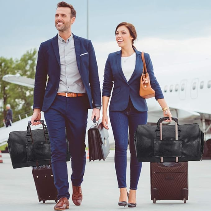 seyfocnia Convertible Travel Garment Bag,Carry on Garment Duffel Bag for Men Women - 2 in 1 Hanging Suitcase Suit Business Travel Bag