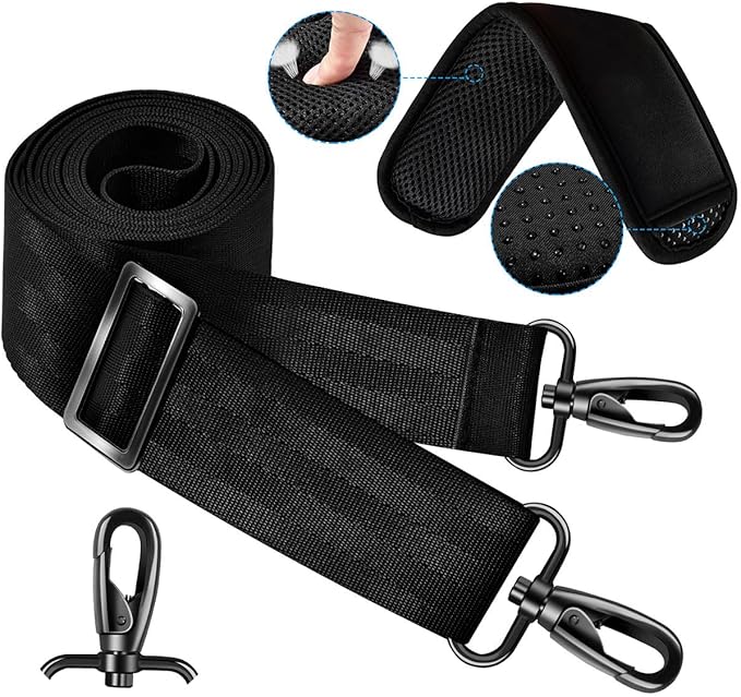 ZINZ 60 Inch Shoulder Strap with Removable Ultra-Thick Pad, Adjustable Buckles Shoulder Crossbody Strap for Luggage Bag