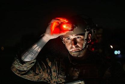 Princeton Tec Vizz Tactical MPLS LED Headlamp, Red/Green/Blue/Ir/White Bulb, 550 VIZZ-MPLS-TN