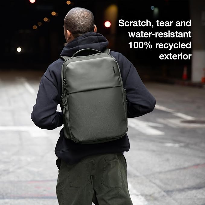 Incase A.R.C. Daypack 24L – Travel Backpack and Laptop Bag for School - Fits up to 16 inch Laptop - 4 Zippered Compartments, 2 Water Bottle Pockets - Commuter and College Backpack - Smoked Ivy
