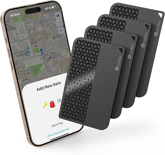 2025 [Apple MFi Certified] (iOS Only) Bluetooth Tracker Smart Card for Apple Find My iPhone Wallet GPS Tracker, 5-10 Years Staying Power, Keys Finder and Item Locator for Keys, Bags, Passport
