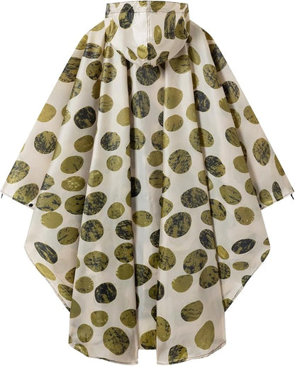 Hooded Rain Ponchos for Adult - Rain Coat and Rain Jacket with Waterproof Pocket and Zipper