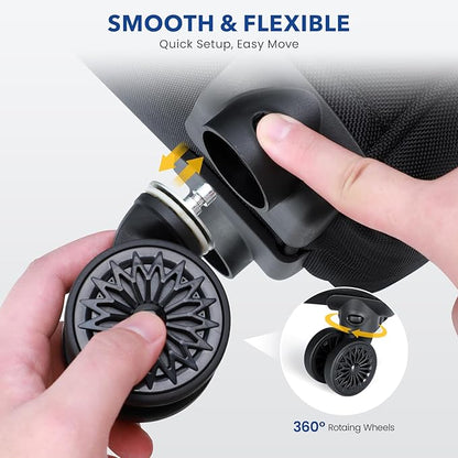 Rolling Laptop Bag 15.6 Inch Water Resistant Rolling Laptop Briefcase on Wheels Computer Bag Laptop Case for Work Travel Business Men Women, Black,New