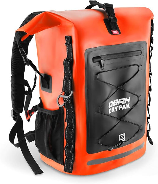 Waterproof Backpack Dry Bag 35L/55L/85L– Heavy Duty Roll-Top Hiking Backpack Sack Keeps Gear Dry for Travel, Kayaking, Boating, Camping, Rafting and Fishing