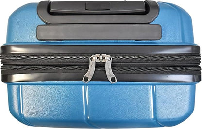 Karriage-Mate Expandable Hardside Carry-On Luggage, Suitcase with Eight Spinning Wheels, 20-Inch and Scratch-Resistant Surface (Blue)
